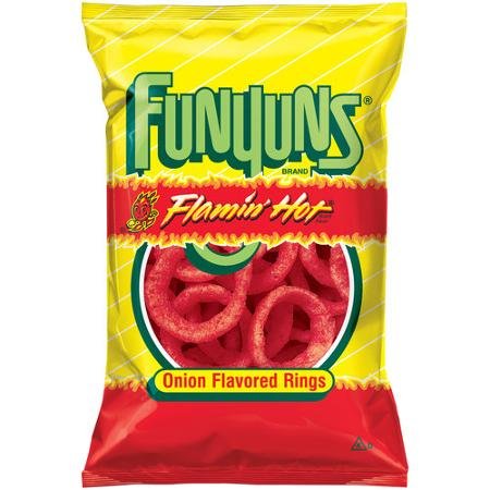 Funyuns Flamin Hot Onion Flavored Rings; 1.25 Ounces; 64 Per Case