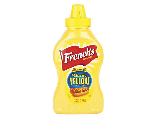 French's Yellow Squeeze Mustard Bottle; 12 Ounce; 12 Per Case - High Mart Wholesale