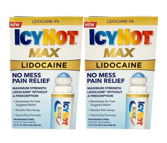 Icy Hot With Lidocaine No Mess Applicator Roll-On Ounce Bottle; 1.5 Fluid Ounce; 4 Per Box; 6 Per Case