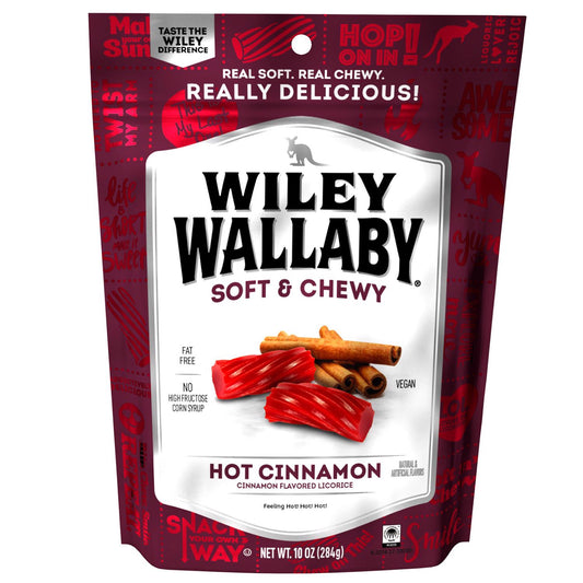 Wiley Wallaby Hot Cinnamon Licorice Case; 10 Ounce; 10 Per Case