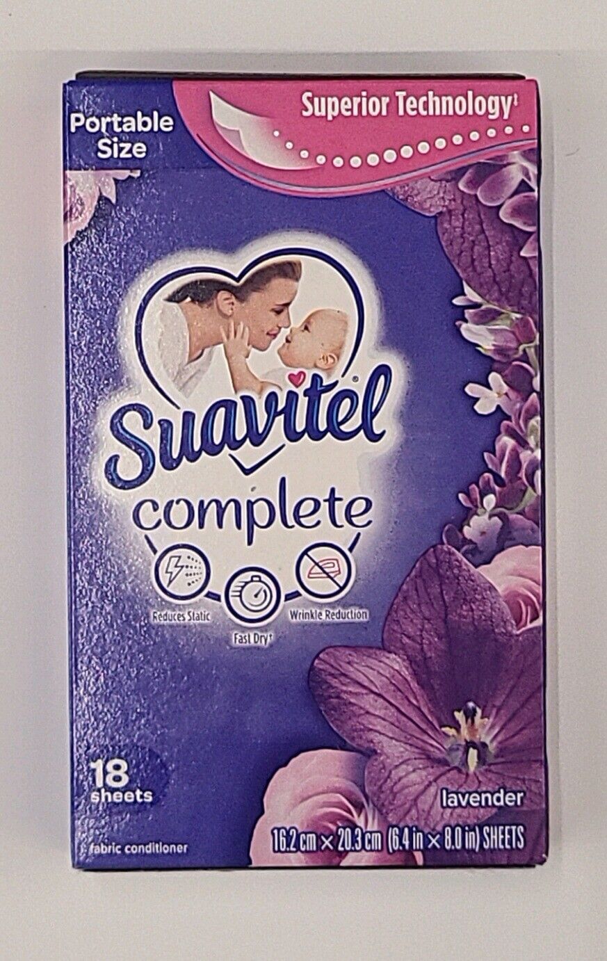 Suavitel Dryer Sheets Lavender; 18 Each; 15 Per Case