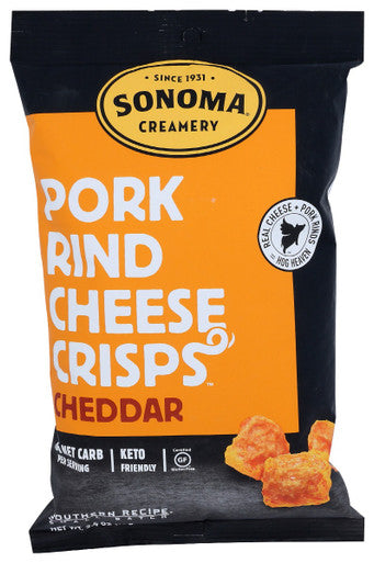 Sonoma Creamery Crisps Cheddar Pork Rind Crisp; 1 Count; 6 Per Case