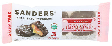 Sanders Dairy Free Sea Salt Caramel; 1.5 Ounces; 8 Per Box; 4 Per Case