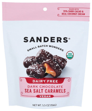 Sanders Dairy Free Dark Chocolatess Caramels; 5.5 Ounce; 6 Per Case