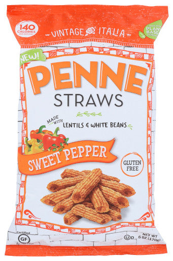 Vintage Italia Sweet Pepper Penne Straws; 6 Ounces; 12 Per Case - High Mart Wholesale