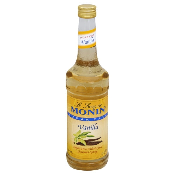 Monin Sugar-Free Vanilla Syrup; 750 Milileter; 12 Per Case - High Mart Wholesale