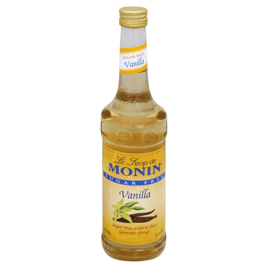 Monin Sugar-Free Vanilla Syrup; 750 Milileter; 12 Per Case - High Mart Wholesale