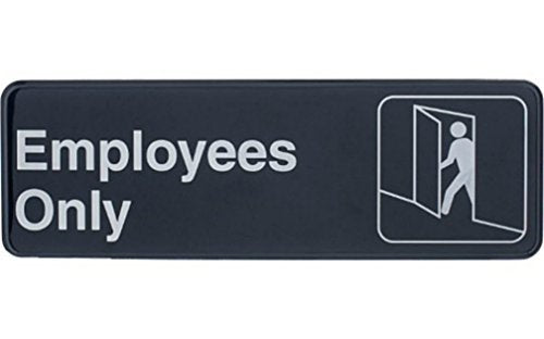 Tablecraft Sign Employee Only; 1 Each - High Mart Wholesale