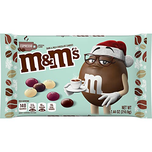 M&M's Dark Chocolate Espresso Laydown Bag Christmas; 7.44 Ounces; 24 Per Case