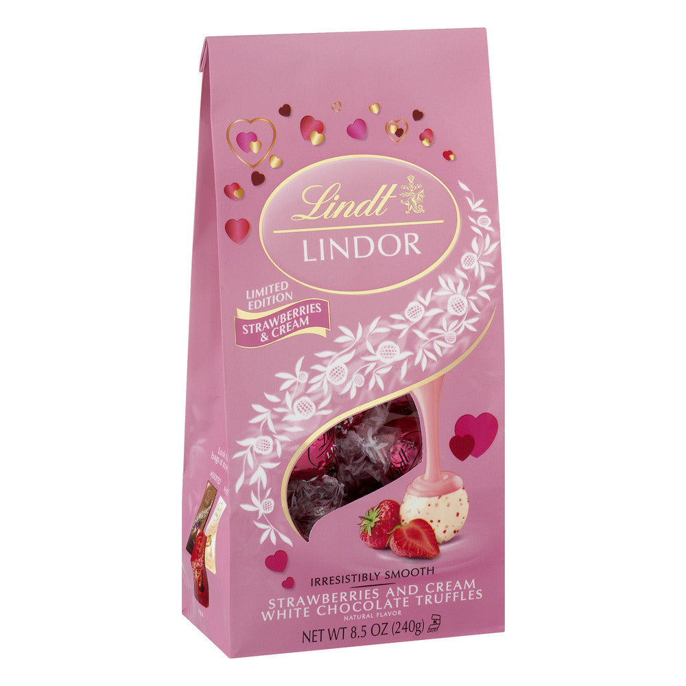 Lindt & Sprungli (Usa) Inc Lindor Strawberry & Cream Bag; 8.5 Ounces; 12 Per Case