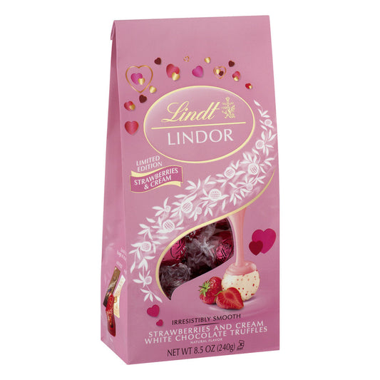 Lindt & Sprungli (Usa) Inc Lindor Strawberry & Cream Bag; 8.5 Ounces; 12 Per Case