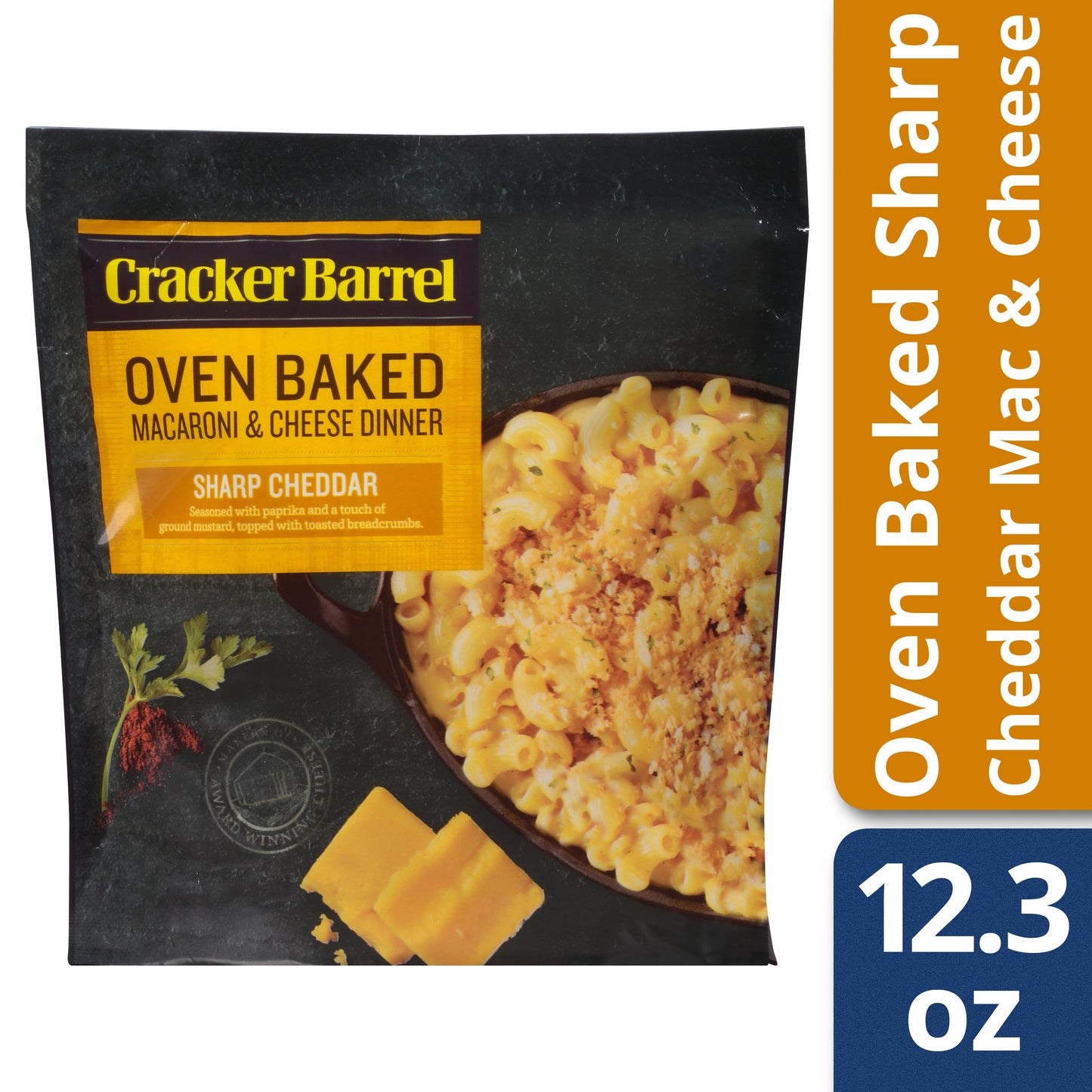 Cracker Barrel Macaroni & Cheese Dinner Oven Baked Sharp Cheddar; 12.3 Ounces; 5 Per Case