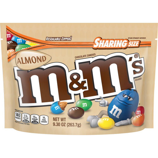 M&M's Almond Stand Up Pouch; 9.3 Ounces; 8 Per Case