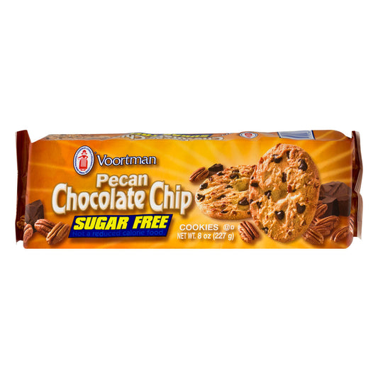 Voortman Sugar Free Pecan Chocolate Chip Cookie; 8 Ounce; 12 Per Case - High Mart Wholesale