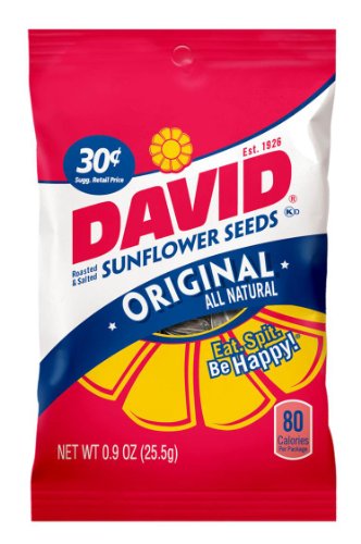 David Sunflower Seeds In Shell Original; 0.9 Ounce; 36 Per Box; 9 Per Case