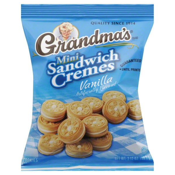 Grandma's Grandma's Cookie Mini Vanilla Creme; 2.12 Ounces; 60 Per Case