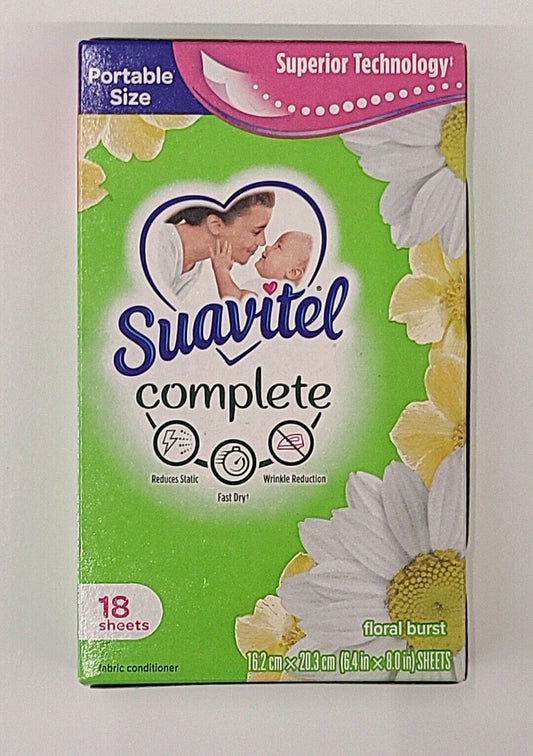 Suavitel Suavitel Complete Sheets Floral; 18 Each; 15 Per Case