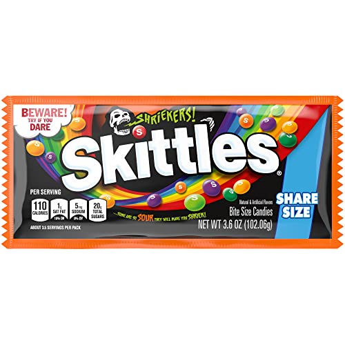 Skittles Shriekers Share Size Halloween; 3.6 Ounces; 24 Per Box; 6 Per Case