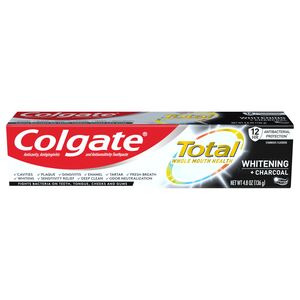 Colgate Total Whitening Toothpaste Plus Charcoal; 5.1 Ounces; 6 Per Box; 4 Per Case