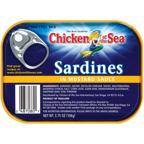 Chicken Of The Sea Sardines In Mustard; 3.75 Ounces; 18 Per Case - High Mart Wholesale