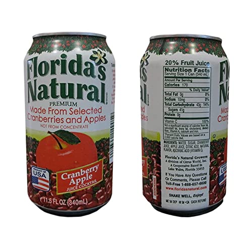 Florida's Natural Juice Apple Cranberry; 11.5 Fluid Ounces; 24 Per Case