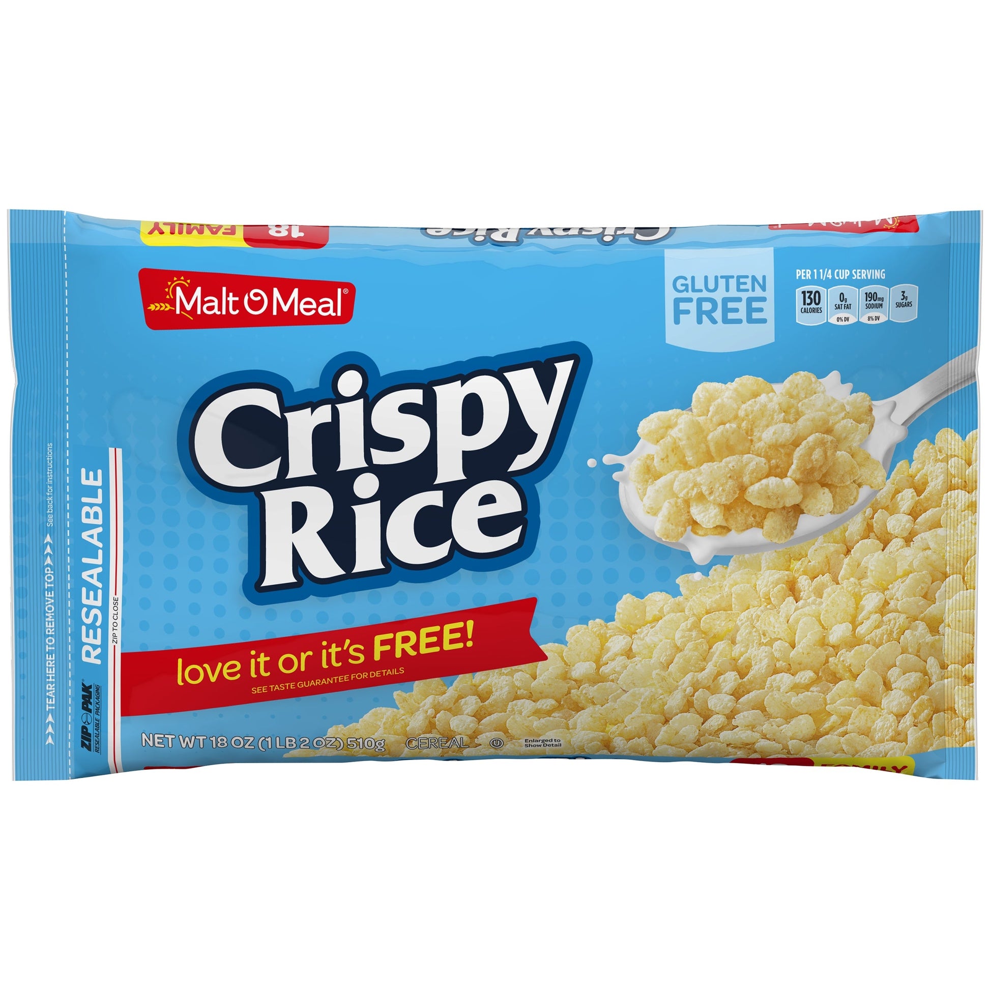 Malt O Meal Cereal Crispy Rice; 18 Ounces; 8 Per Case - High Mart Wholesale