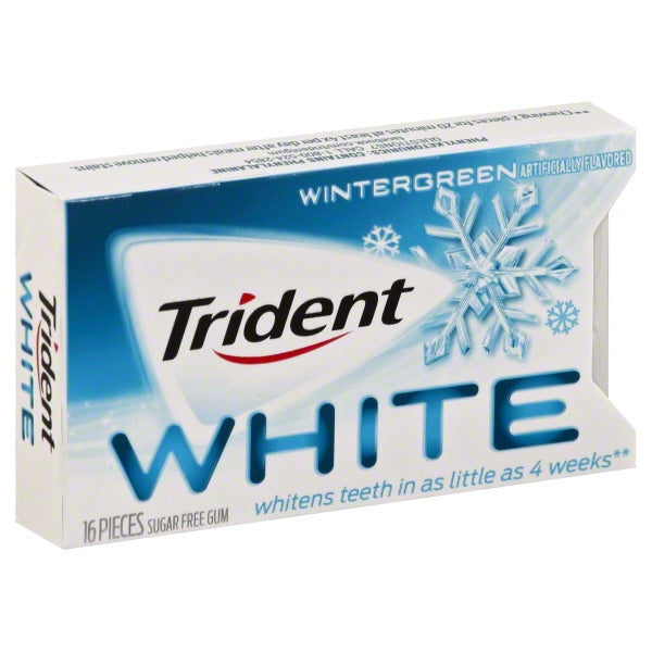 Trident Sugar Free Wintergreen Gum; 16 Count; 9 Per Box; 18 Per Case