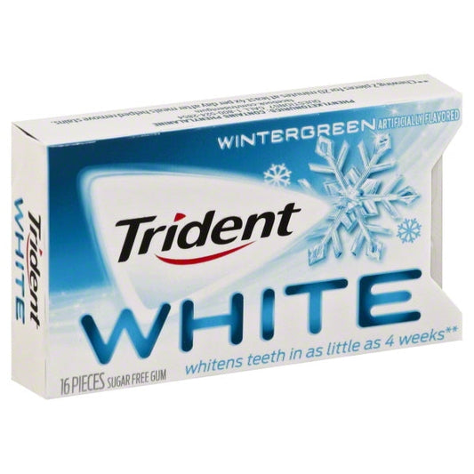 Trident Sugar Free Wintergreen Gum; 16 Count; 9 Per Box; 18 Per Case