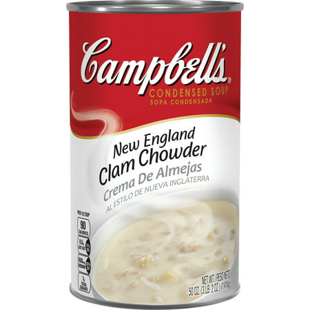 Campbell's Classic New England Clam Chowder Condensed Shelf Stable Soup; 50 Ounces; 12 Per Case - High Mart Wholesale