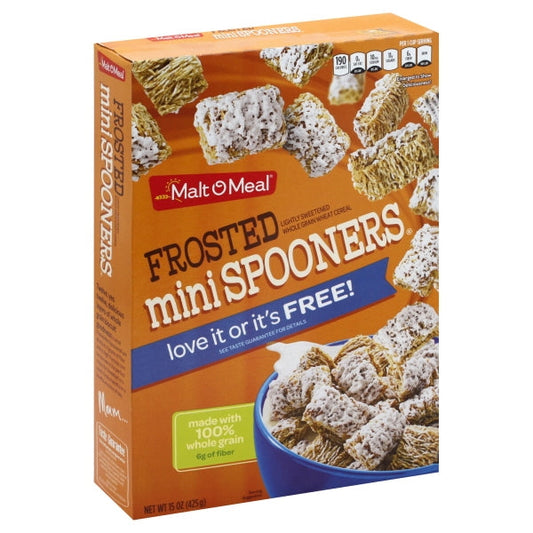 Malt O Meal Frosted Mini Spooners Cereal; 15 Ounces; 16 Per Case - High Mart Wholesale