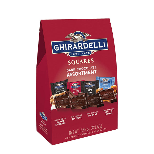 Ghirardelli Squares Bag Extra Large Dark Assorted; 14.86 Ounces; 6 Per Case - High Mart Wholesale
