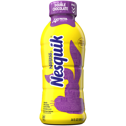 Nesquik Nesquik Ready To Drink Double Chocolate 1%; 14 Fluid Ounce; 12 Per Case