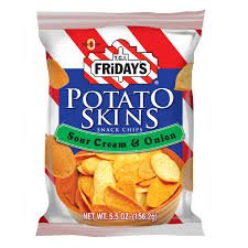 Tgi Friday's Cheddar & Sour Cream Potato Skins Snack Chips; 1.75 Ounces; 55 Per Case - High Mart Wholesale