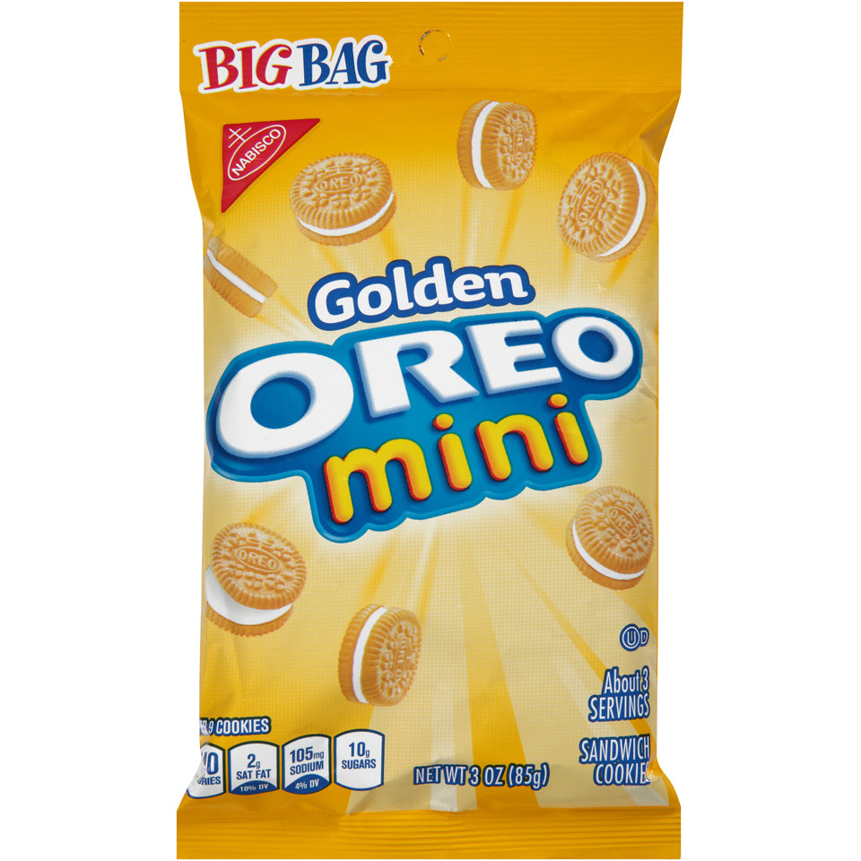 Golden Oreo Golden Mini Oreo Cookies; 3 Ounces; 12 Per Case - High Mart Wholesale