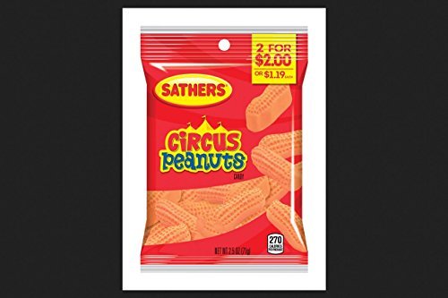 Sathers Circus Peanuts $2.00 Pre-Priced; 2.5 Ounces; 12 Per Case - High Mart Wholesale