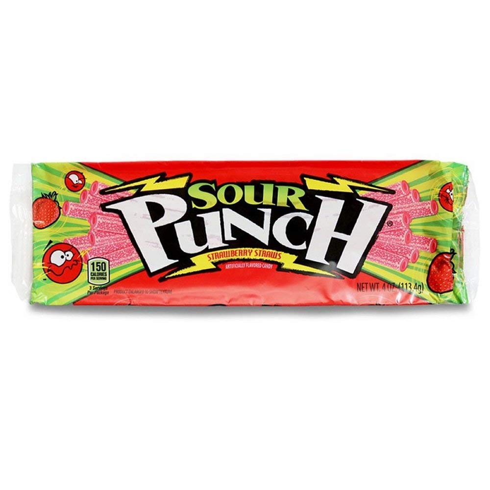 Sour Punch Strawberry Straws; 4.5 Ounces; 24 Per Case - High Mart Wholesale