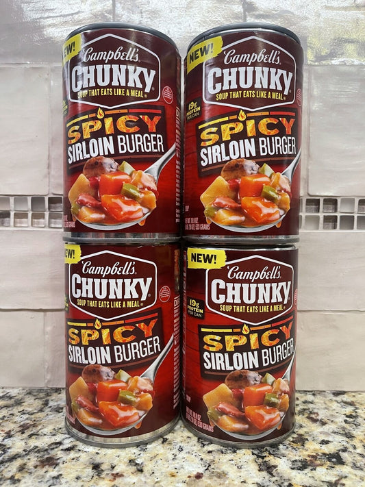 Campbell's Campbell's Chunky Soup; Spicy Sirloin Burger Soup; 18.8 Oz Can (Case Of 12); 18.8 Ounce; 12 Per Case - High Mart Wholesale