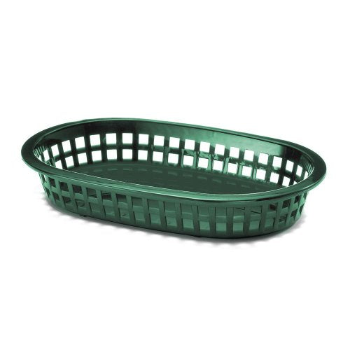 Tablecraft Basket Platter Oval 9 Forest Green; 36 Each; 1 Per Case - High Mart Wholesale