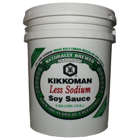 Kikkoman Less Sodium Soy Sauce; 5 Gallon; 1 Per Case - High Mart Wholesale