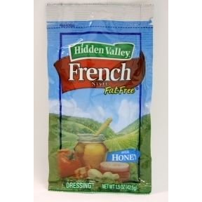 Hidden Valley Fat Free French With Honey Pouch Dressing Single Serve; 1.5 Ounce; 84 Per Case