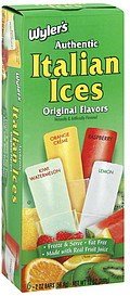 Wyler's Italian Ice Kiwi Watermelon; Orange Crã¨Me; Strawberry; And Lemon Assorted Flavors Freezer Bars; 6 Count; 12 Per Case - High Mart Wholesale