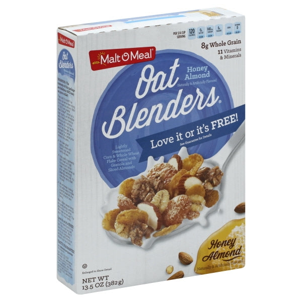 Malt O Meal Cereal Honey & Oat Blenders With Almonds; 13.5 Ounces; 12 Per Case - High Mart Wholesale