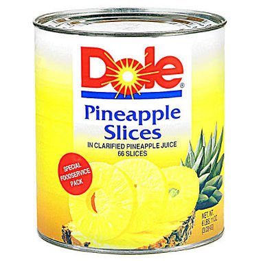 Dole In 100% Juice Slice Pineapple; 107.04 Ounces; 6 Per Case