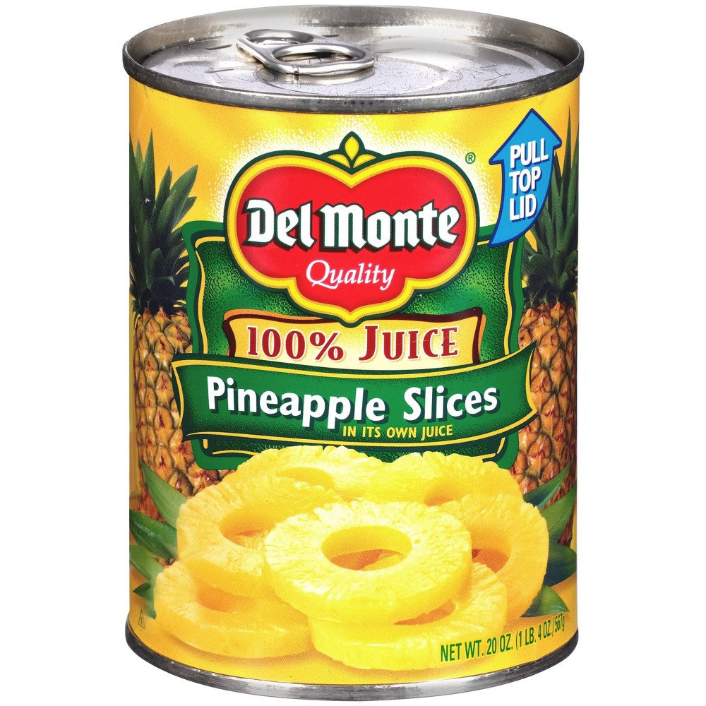 Del Monte Pineapple Sliced; 20 Ounces; 12 Per Case