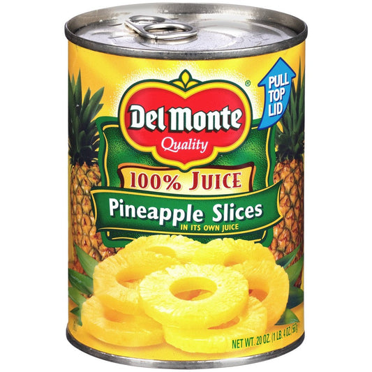 Del Monte Pineapple Sliced; 20 Ounces; 12 Per Case