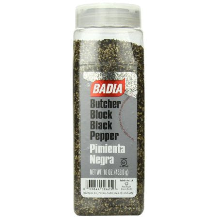 Badia Black Pepper Butcher Block; 16 Ounces; 6 Per Case