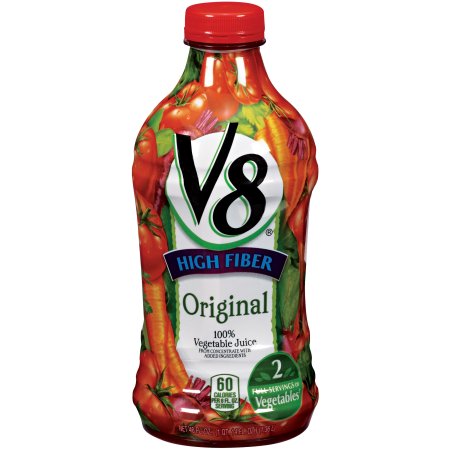 V8 Vegetable Juice Fiber; 46 Fluid Ounces; 6 Per Case - High Mart Wholesale