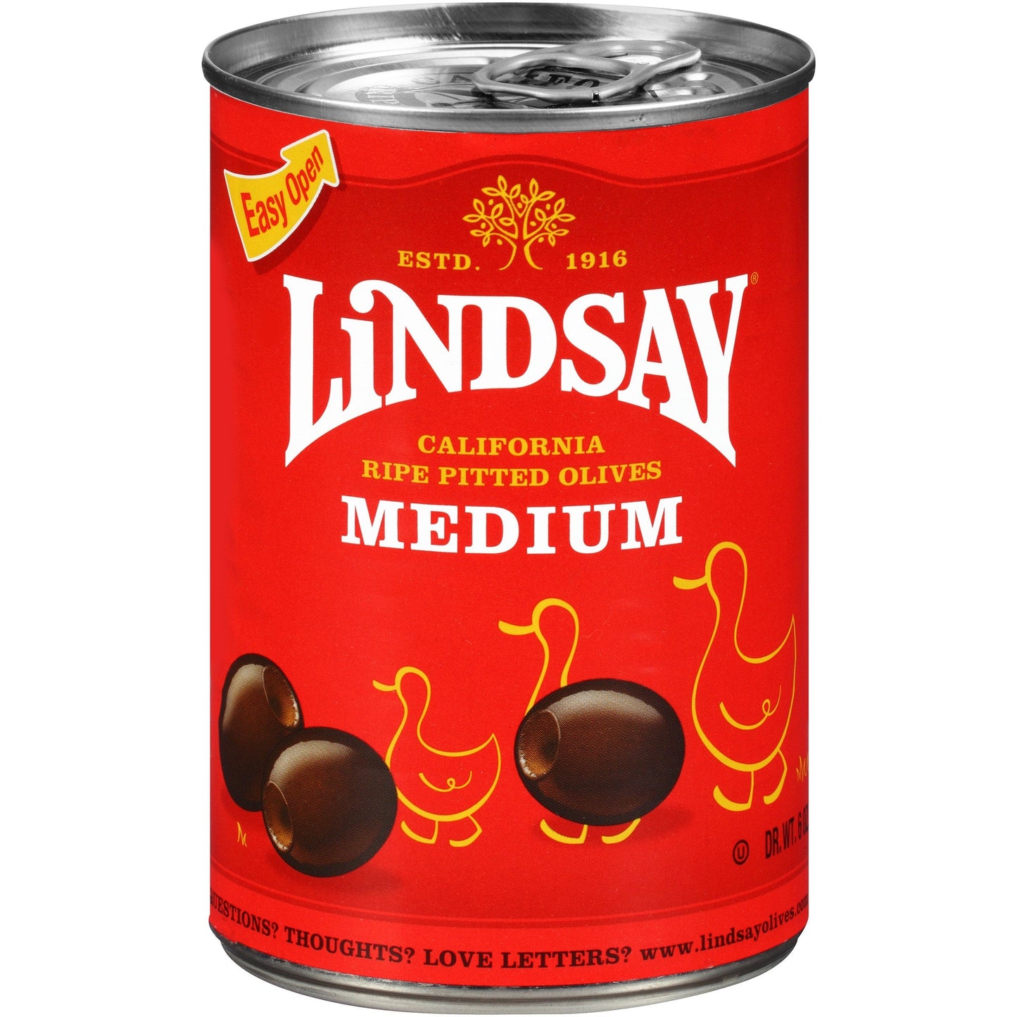 Lindsay Pitted Ripe Medium Domestic Olives Canned; 6 Ounce; 24 Per Case - High Mart Wholesale