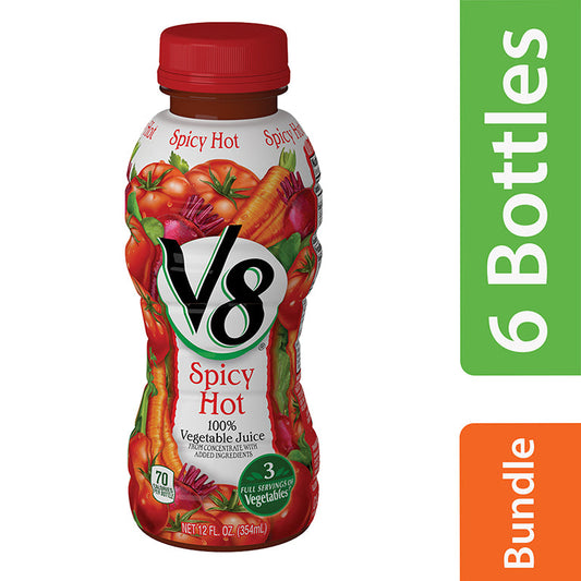 V8 Spicy Hot Vegetable Juice; 12 Fluid Ounces; 12 Per Case - High Mart Wholesale