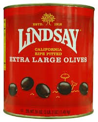 Lindsay Pitted Ripe Extra Large Domestic Olives Canned; 51 Ounce; 6 Per Case - High Mart Wholesale